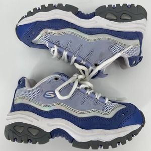 Skechers Sport-Trail Lace Up Sneakers Leather Mesh Upper, Little Girl's 1.5